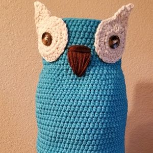 Crochet owl basket